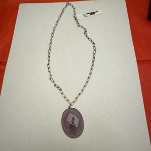 Authentic Johnny Was chunky amethyst quartz purple necklace NEW with tags!